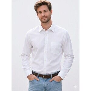 New Nordstrom Men’s Shop Smartcare Traditional Fit Dress Shirt 17.5 x 34